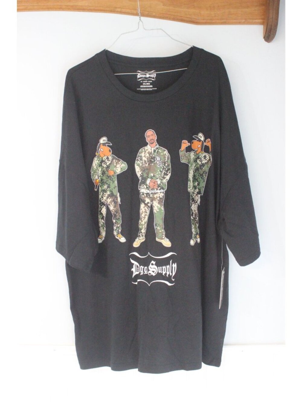 Doggy Style Dogg Supply By Snoop Dogg Black Graphic T-Shirt 3XL Loose Fit Cotton